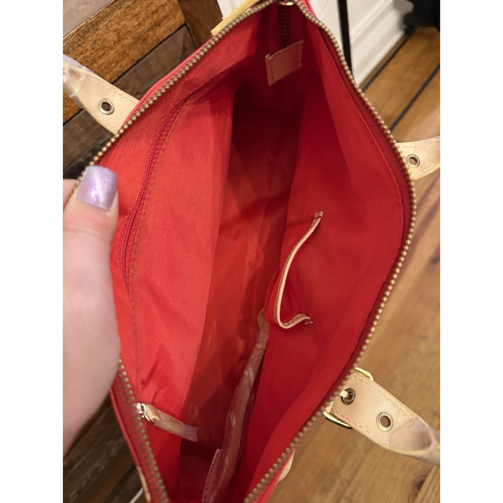 Arkansas Razorbacks Red & Gold Satchel Handbag - Picture 4 of 4